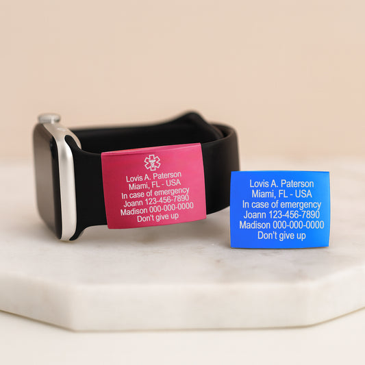 Medical ID Tag for Watch Bands