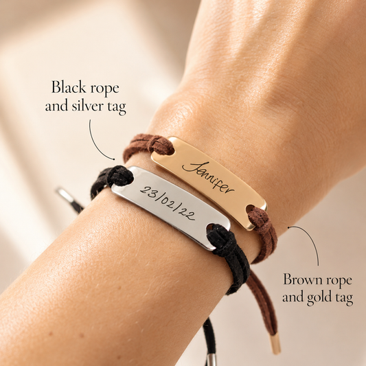 Personalized Cord Handwritten Bracelet