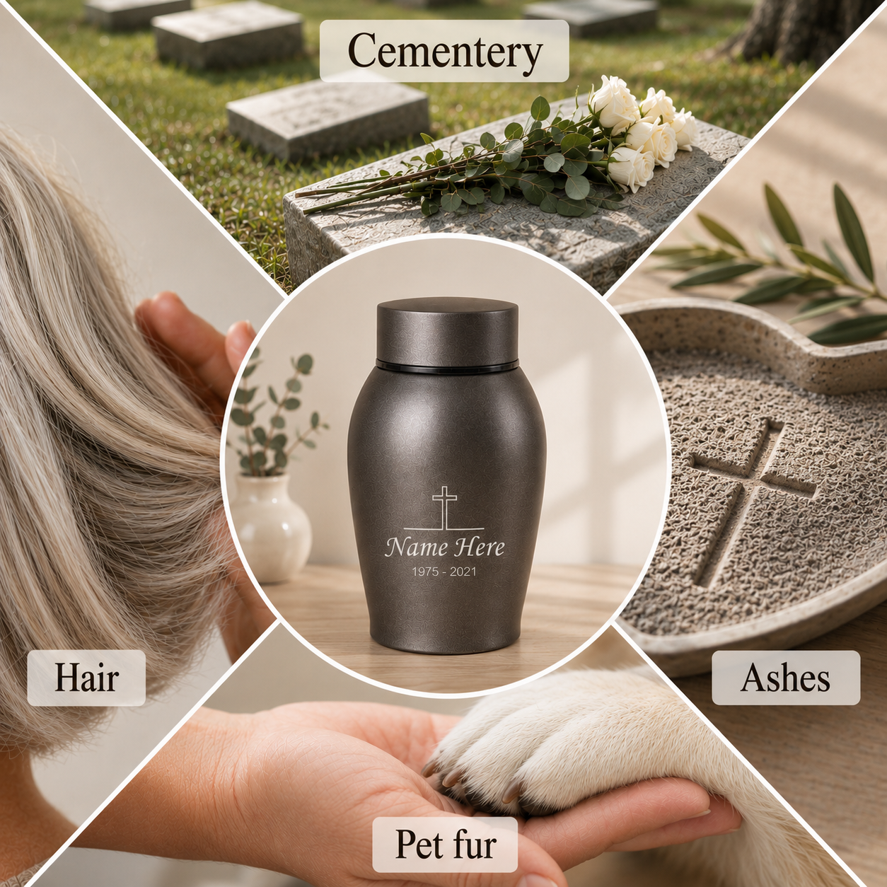 Custom Engraved Memorial Cremation Urn