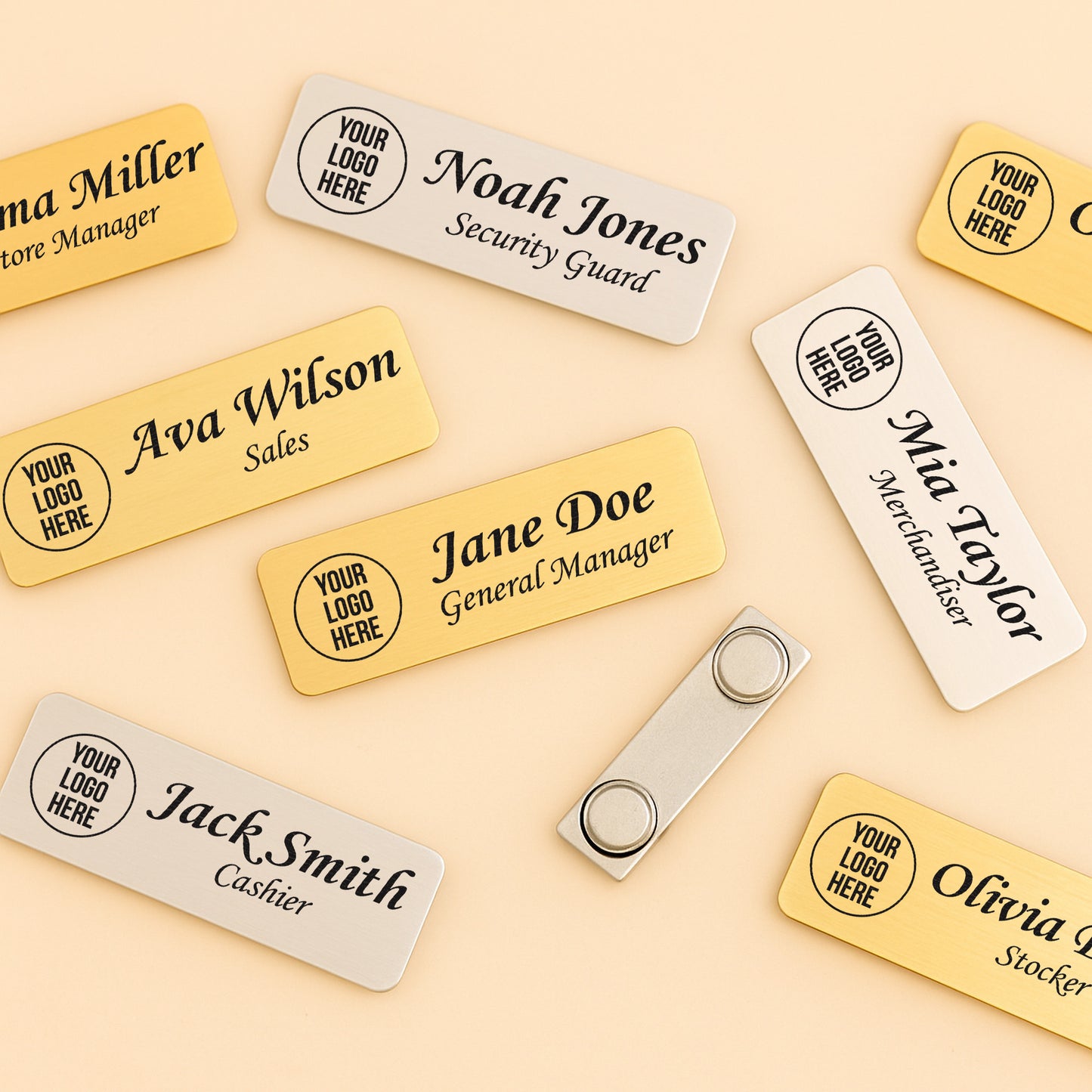Custom Engraved Name & Logo Identification Badge
