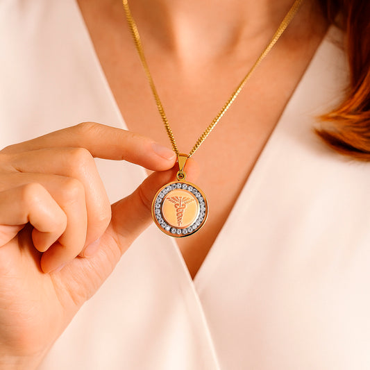 Medical ID Crystals necklace