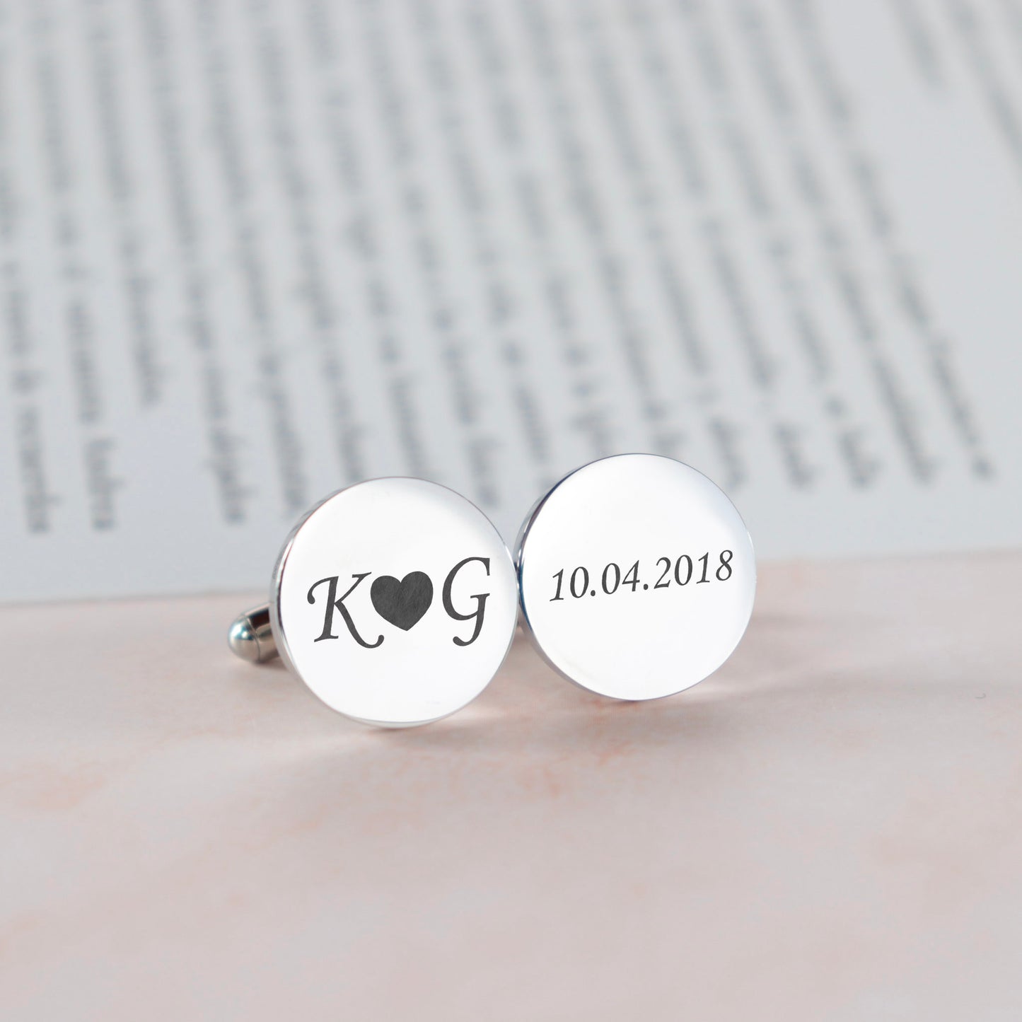 Custom Engraved Cufflinks for Men