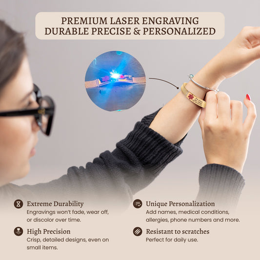 Medical ID Alert Mesh Bracelet for Women