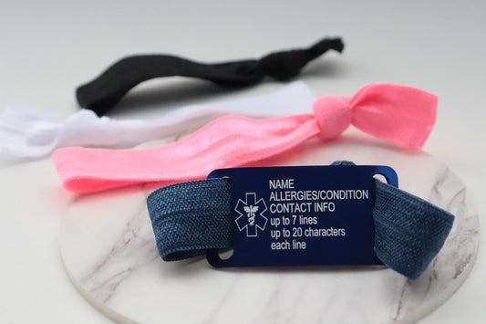 Elastic Medical ID Bracelet Tag Band