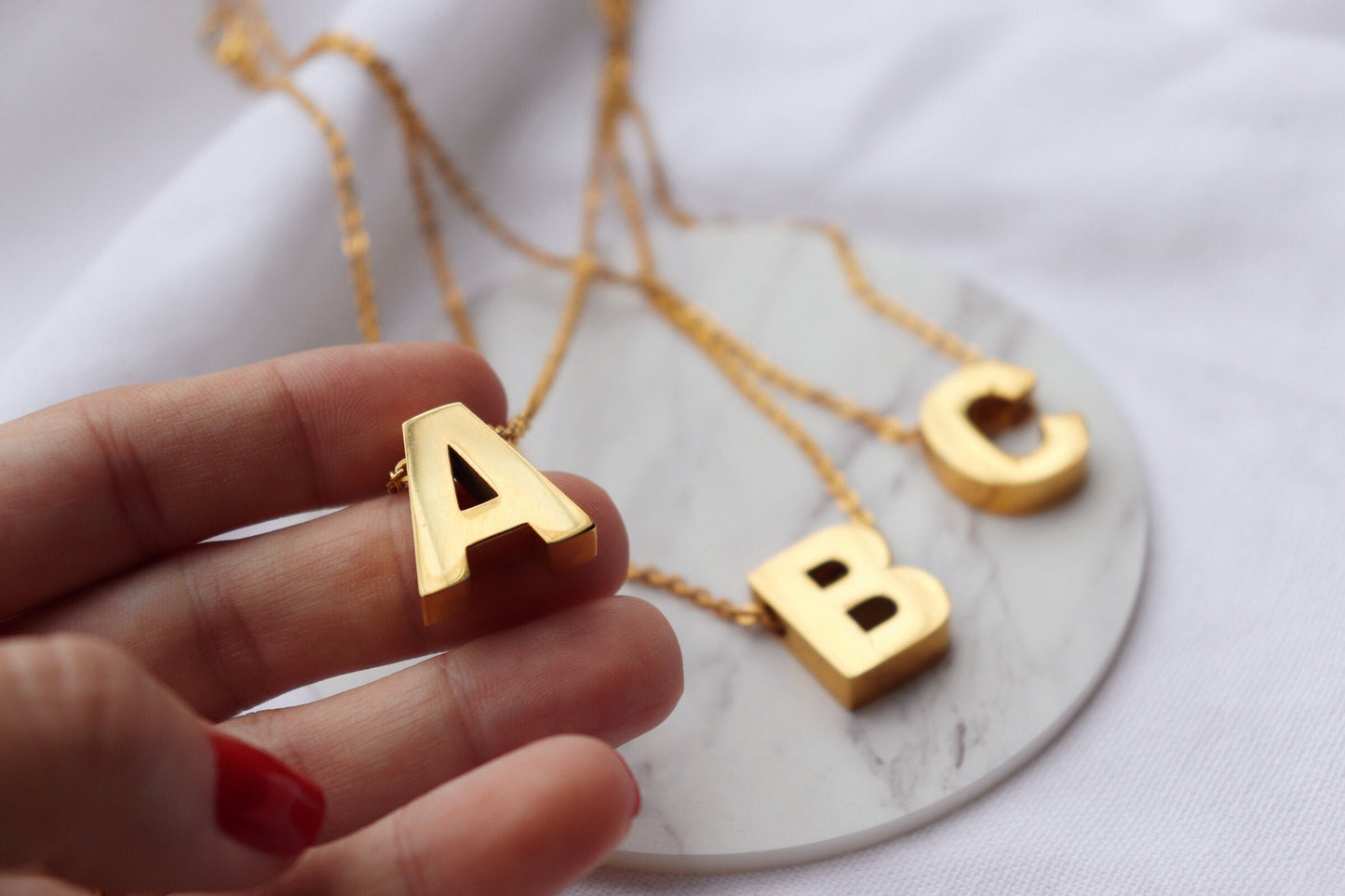 Small Initial Necklace