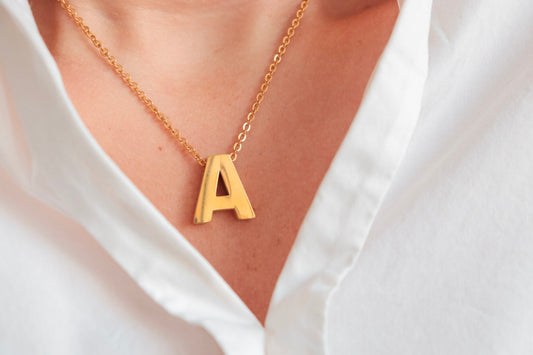Small Initial Necklace