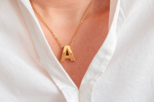 Small Initial Necklace