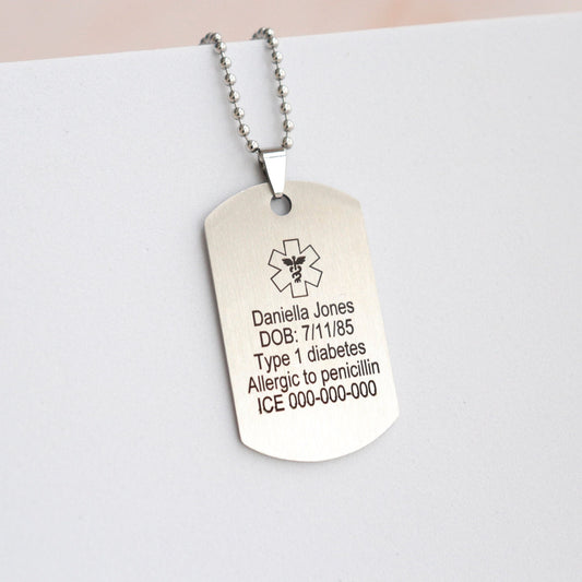 Military-Style Medical ID Necklace