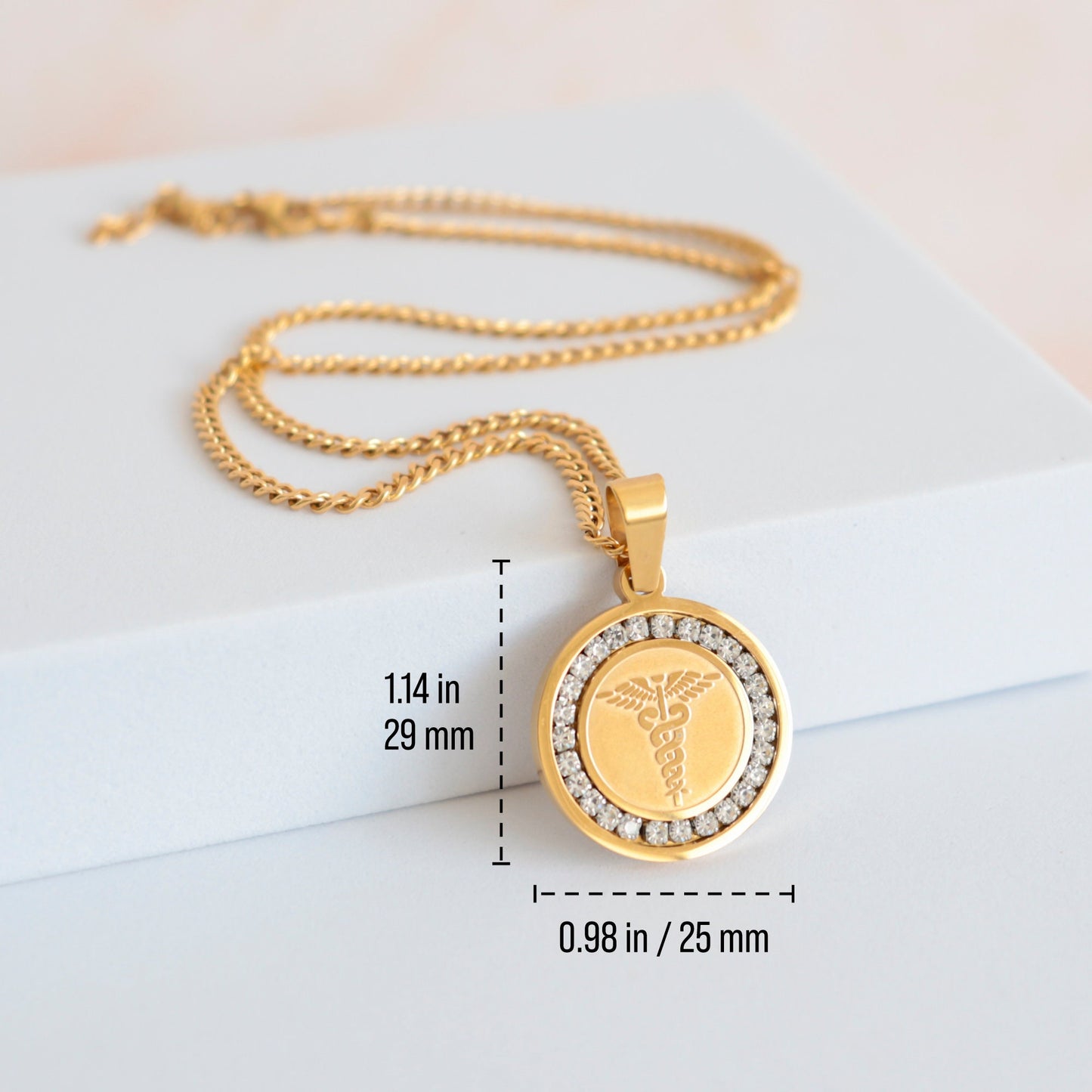 Medical ID Crystals necklace