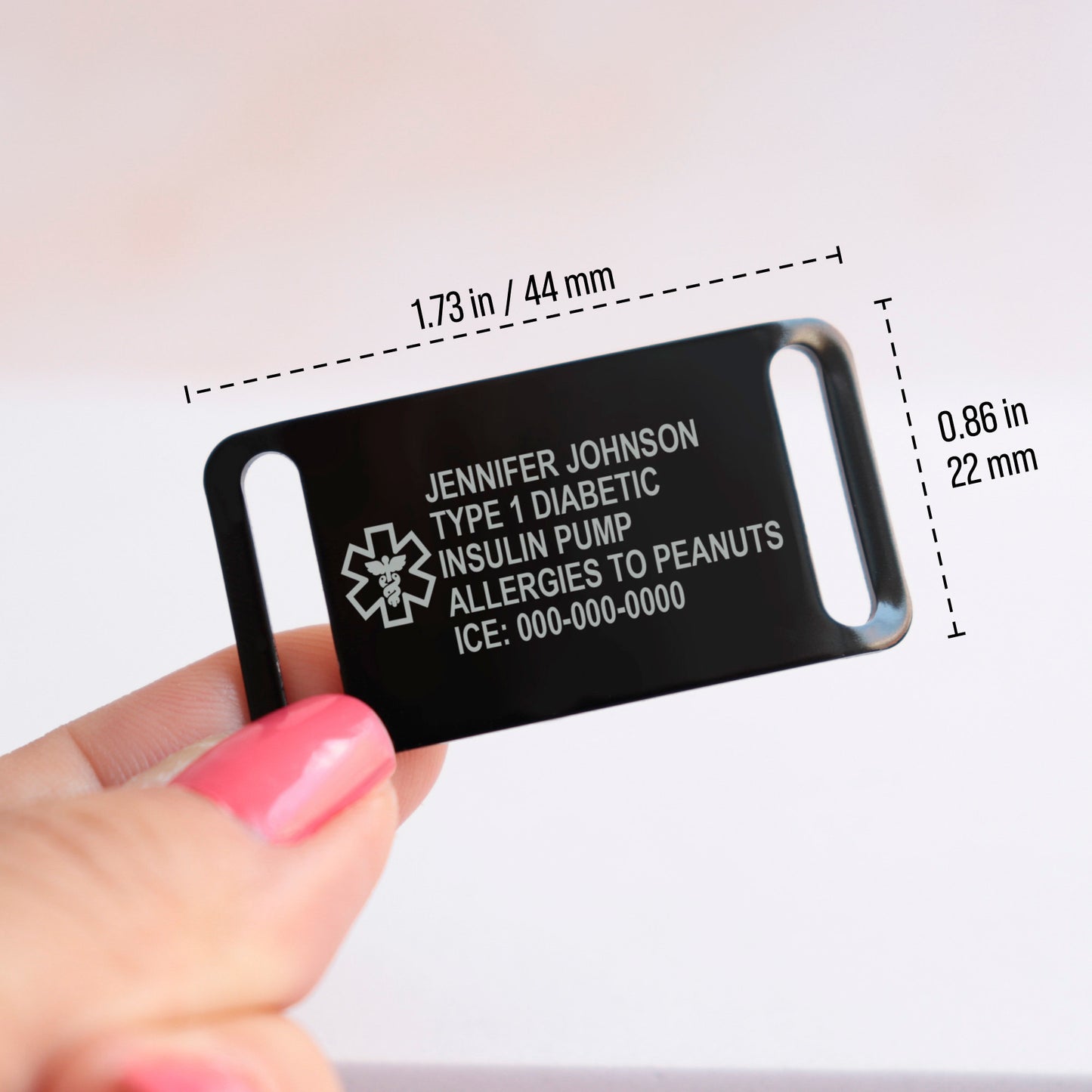Elastic Medical ID Bracelet Tag Band