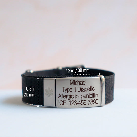 Adjustable Sport Medical ID Bracelet