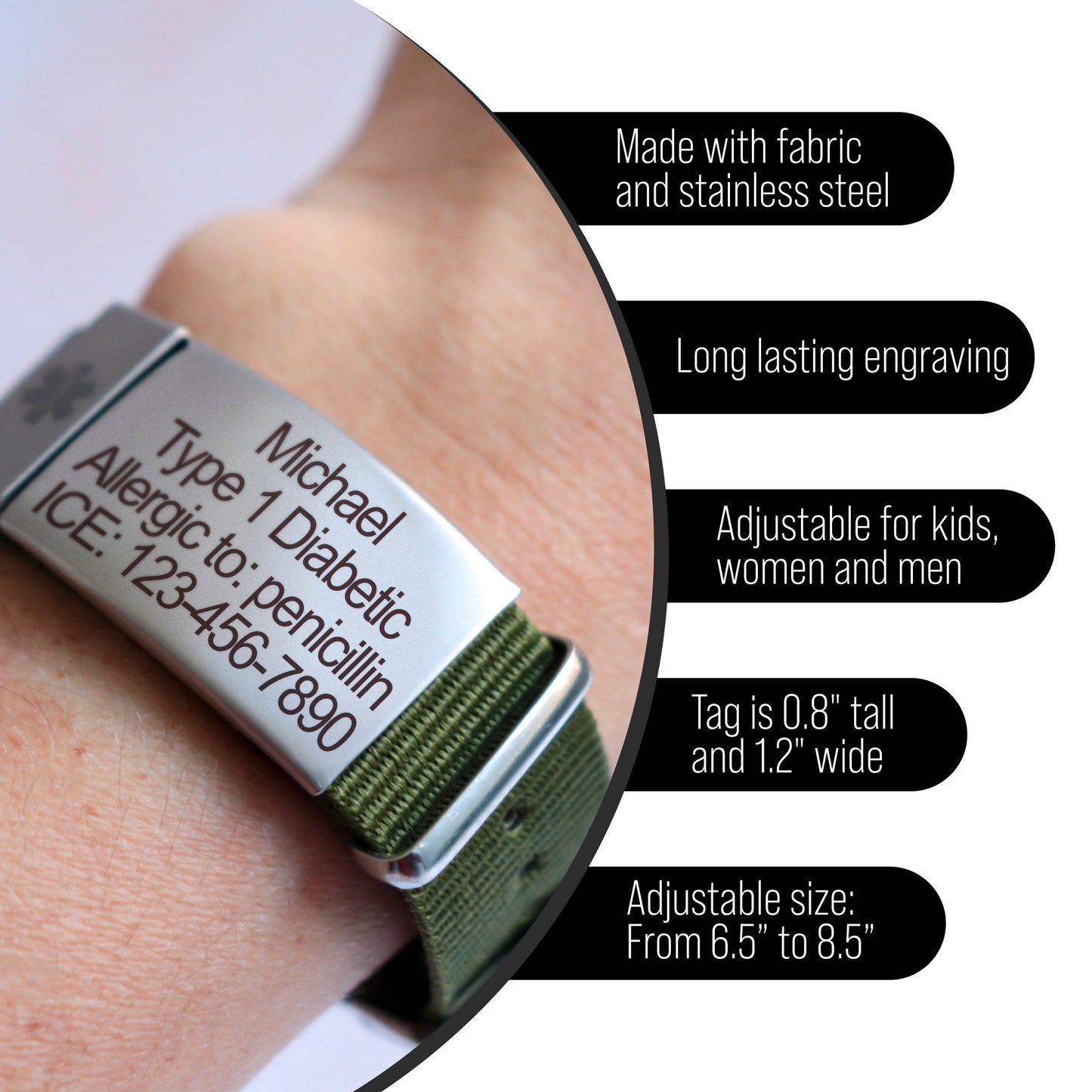 Emergency Sport Fabric Bracelet