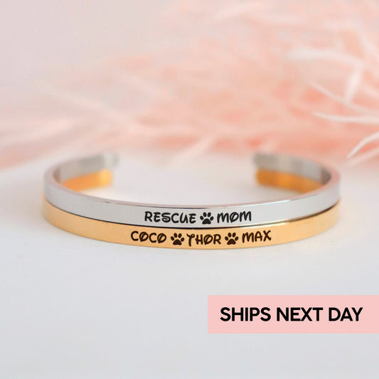 Personalized Dog Mom Bracelet