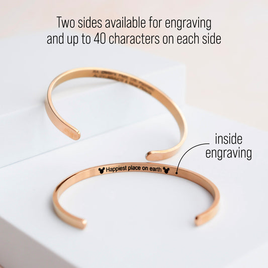 Custom engraved bar coordinate bracelet