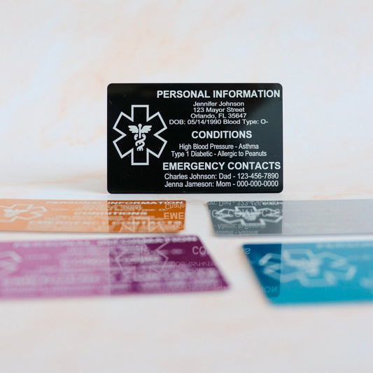 Medical ID Card for Wallet