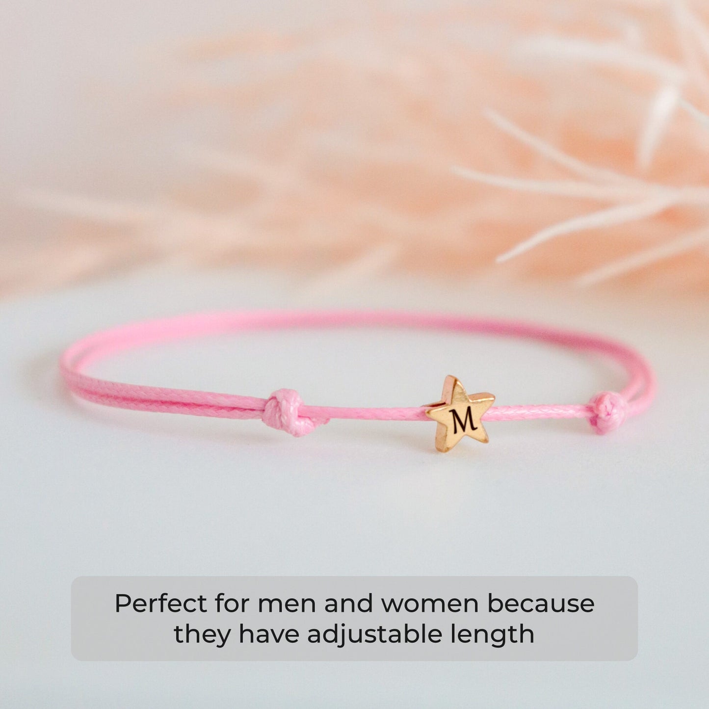 Custom Tiny Heart & Star Charm Initial Bracelet