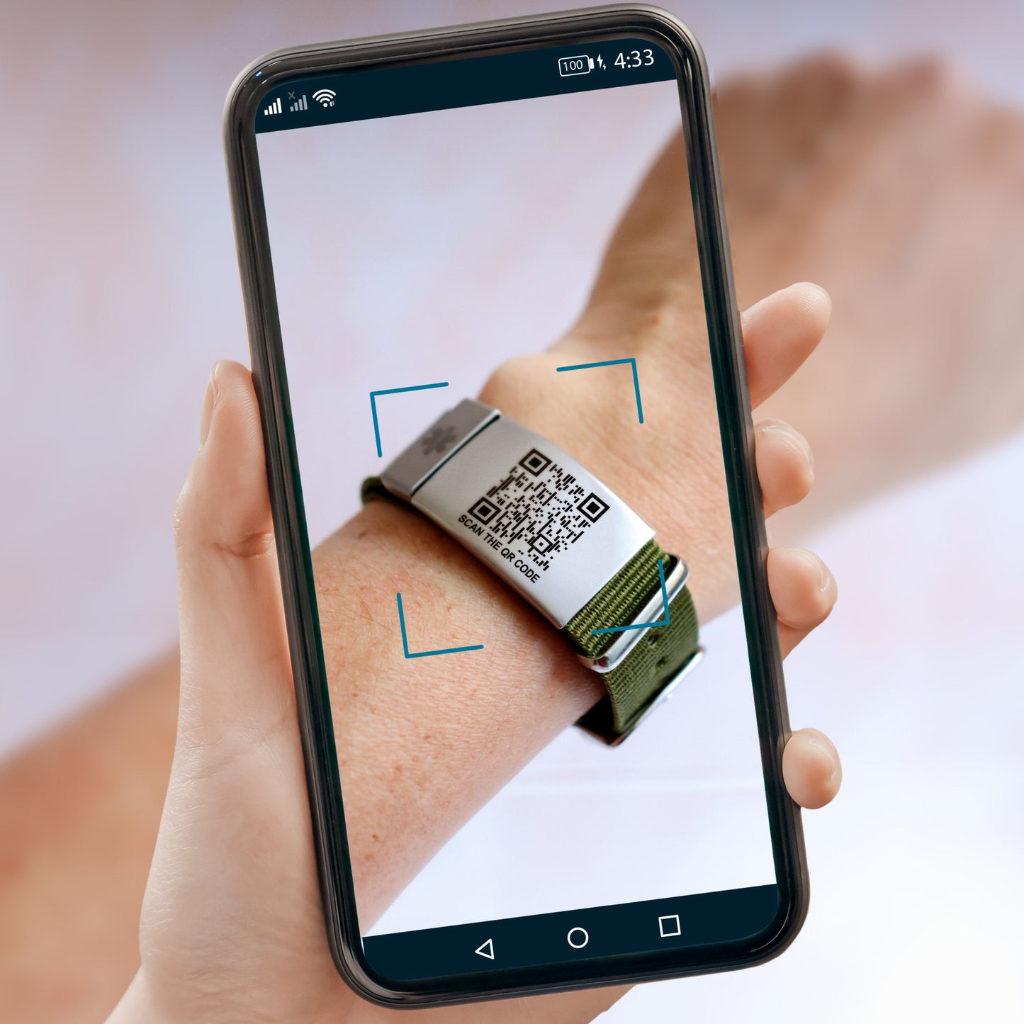 Scannable QR Code Smart Emergency bracelet
