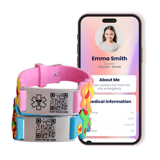 Kids’ QR Code Medical ID Bracelet