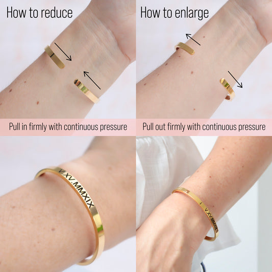 Personalized Handwritten Engraved Bar Bracelet