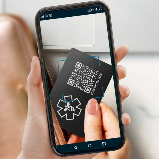 QR Code Medical ID Wallet Card