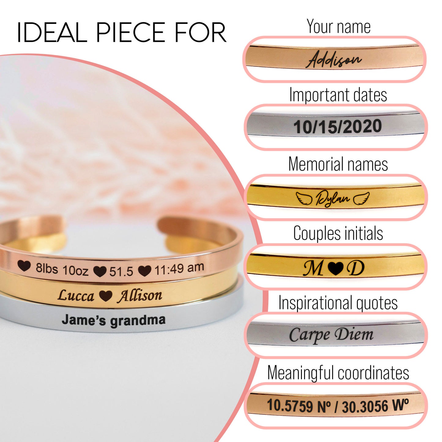 Personalized Memorial Bracelet