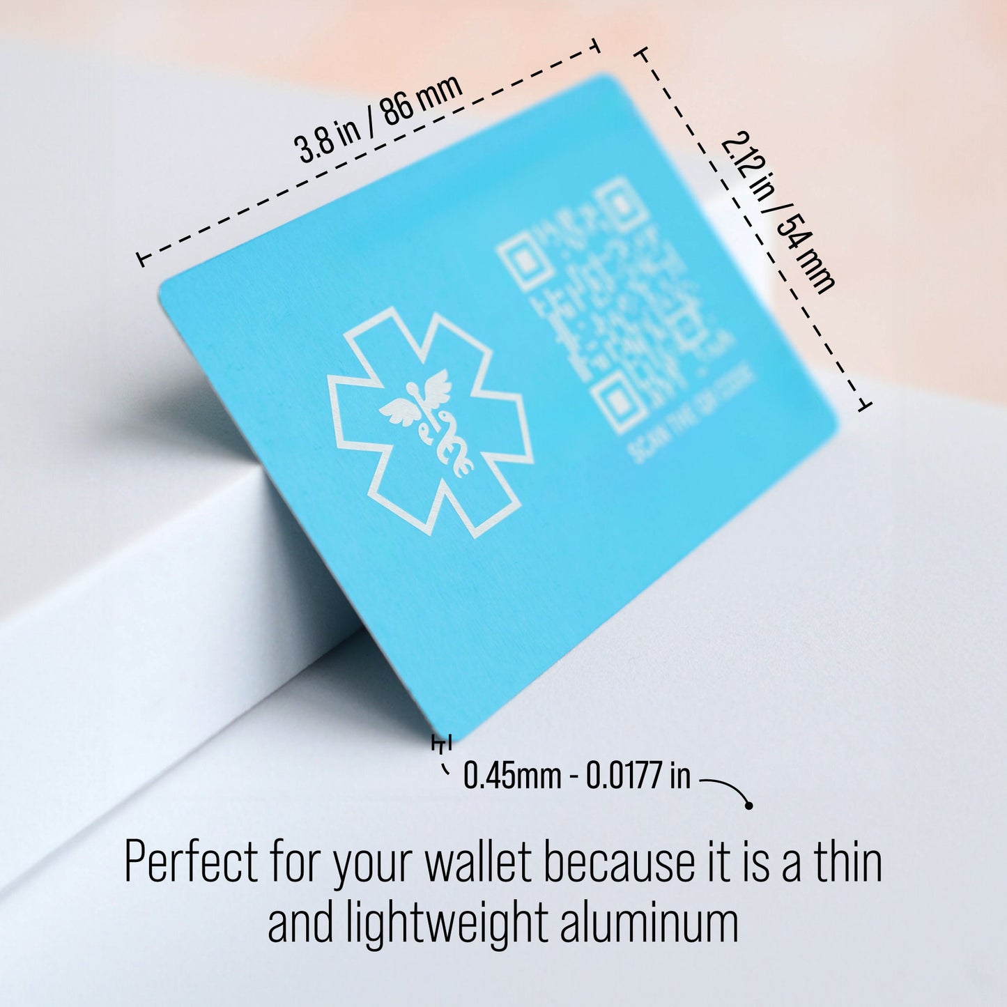Medical ID Smart QR Code Card for Wallet