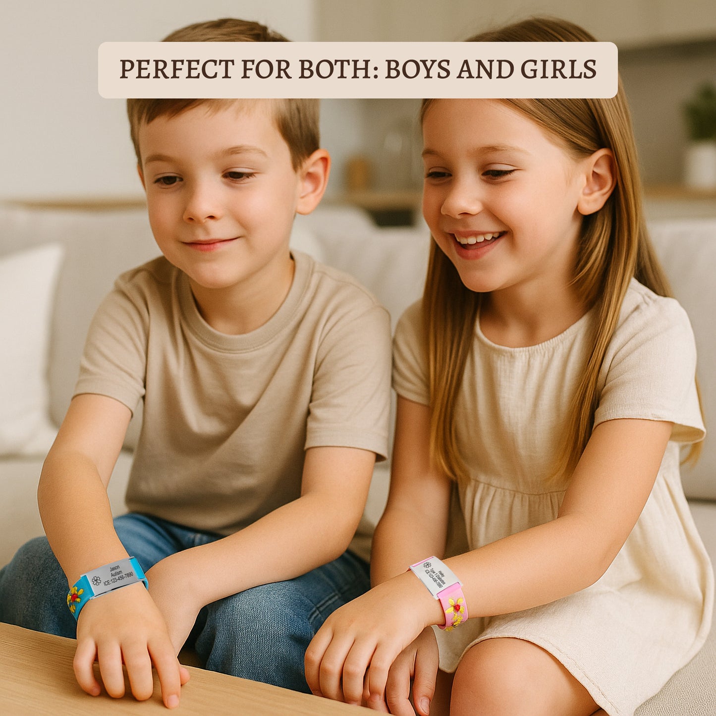 Custom ID Kids Emergency Bracelet