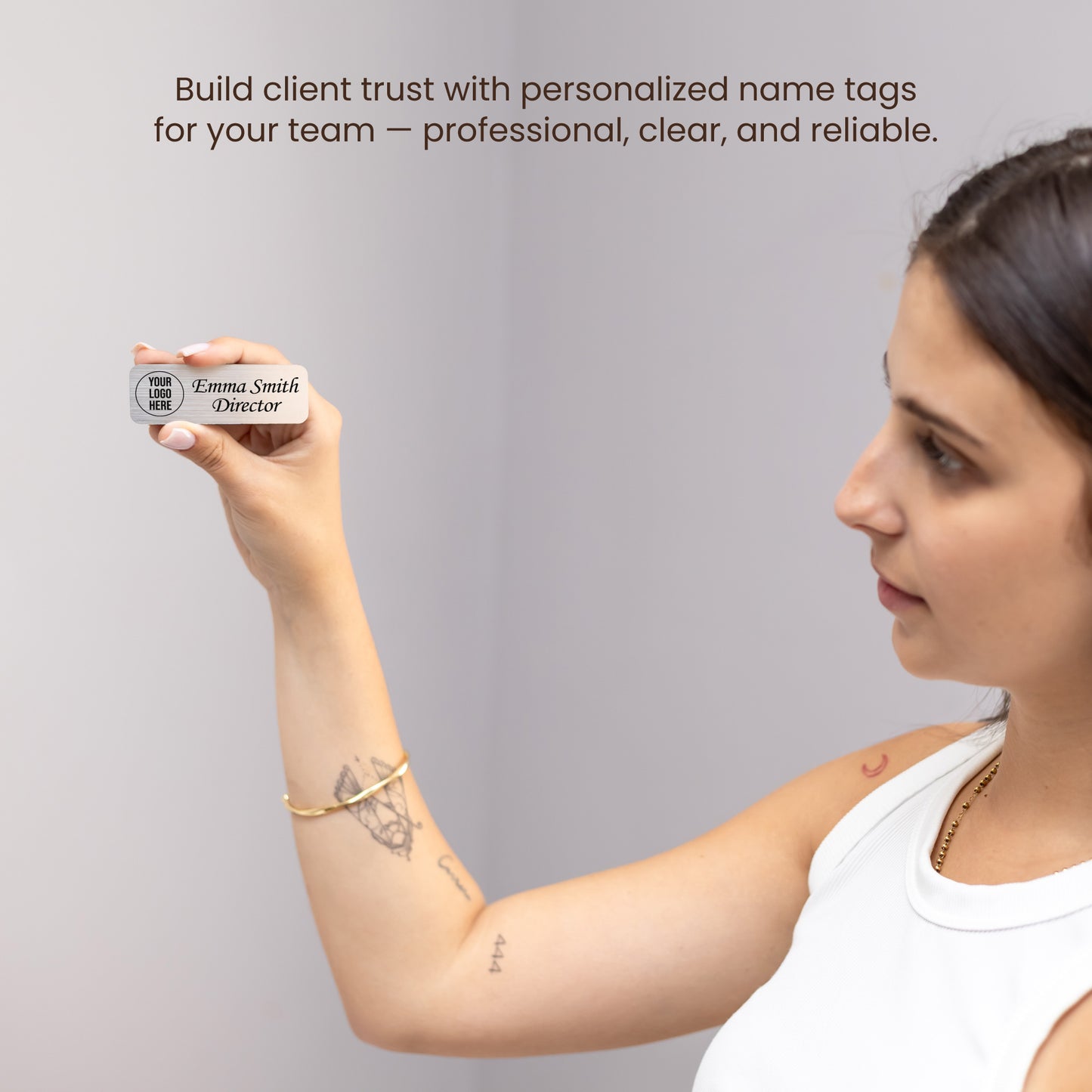 Custom Engraved Name & Logo Identification Badge