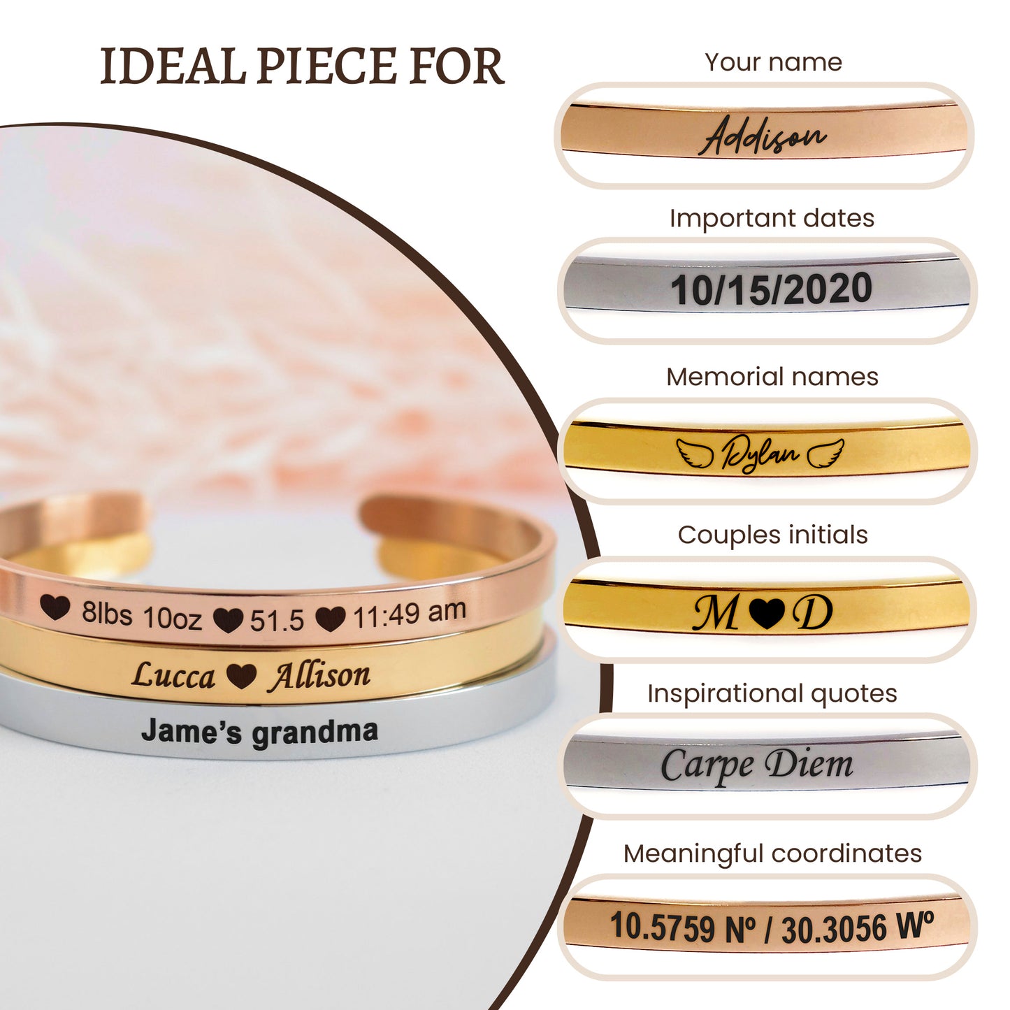 Personalized Pet Mom Bracelet