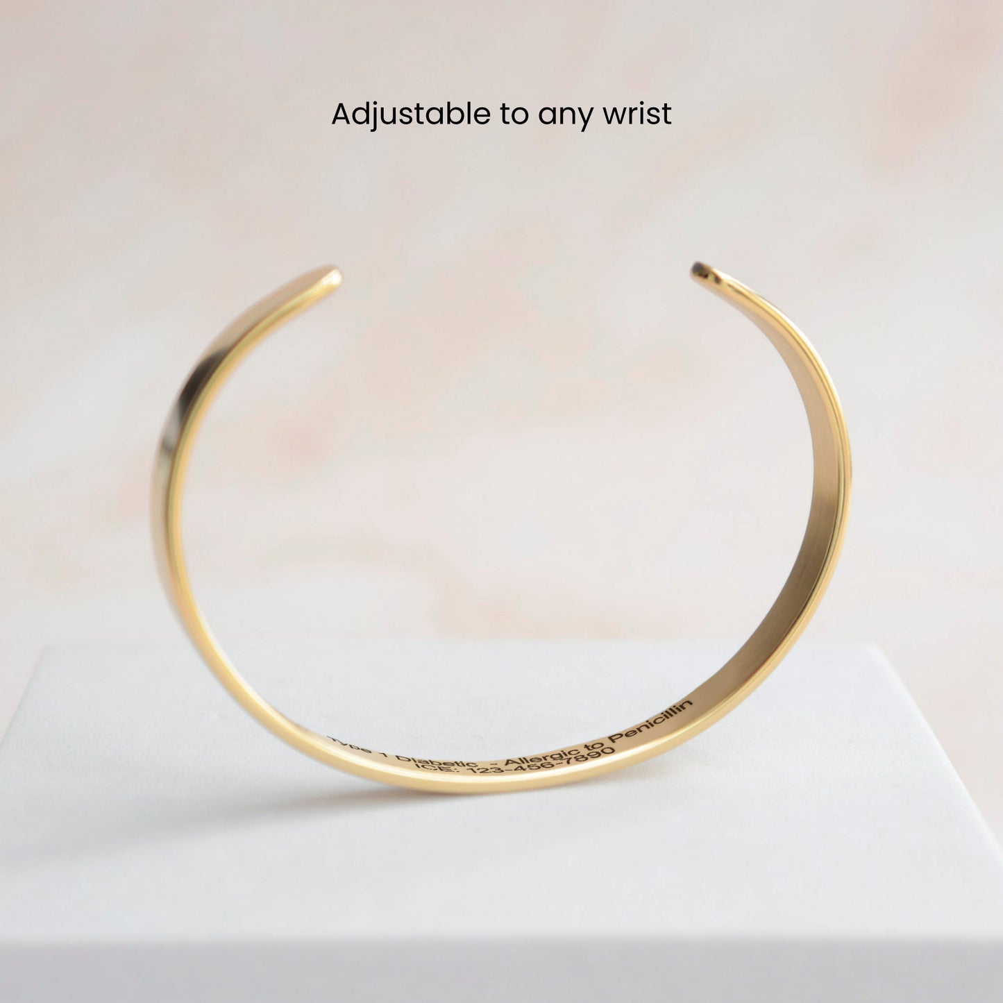 Custom engraved Medical alert bracelet women