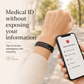 Smart NFC Medical Alert ID Silicone Bracelet