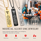 Unisex Vertical Medical ID Necklace