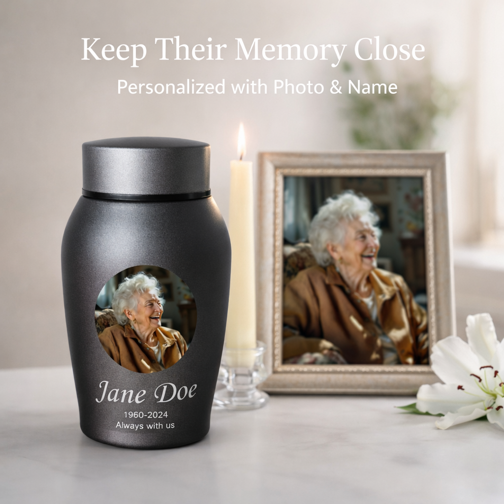 Custom Memorial Photo Cremation Urn