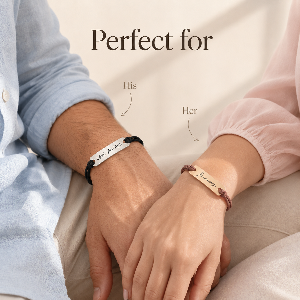 Personalized Cord Handwritten Bracelet