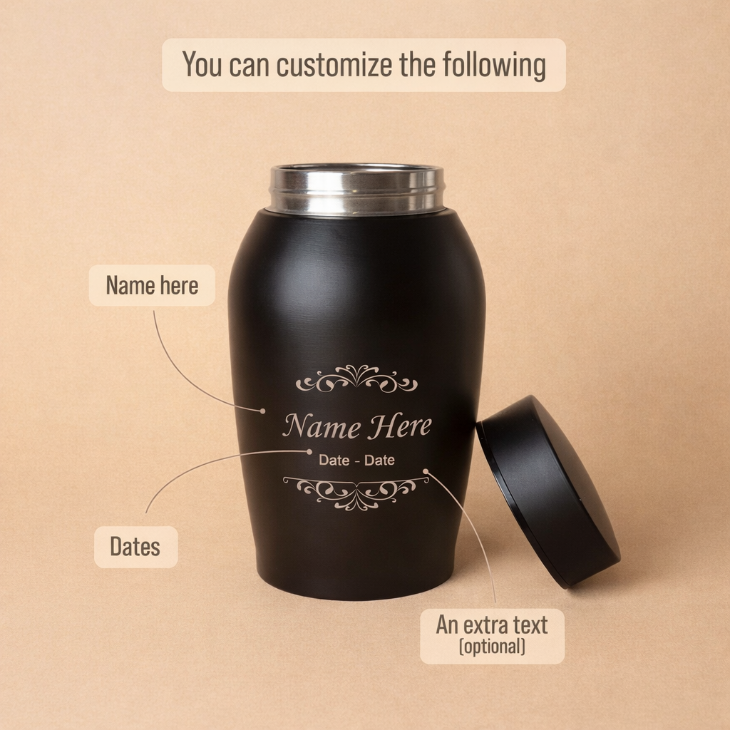 Custom Engraved Memorial Cremation Urn