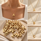 Custom Chunky Initial Necklace | Letter Charm Layering Necklace