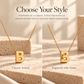 Custom Chunky Initial Necklace | Letter Charm Layering Necklace