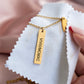 Custom Engraved Heart & Bar Necklace