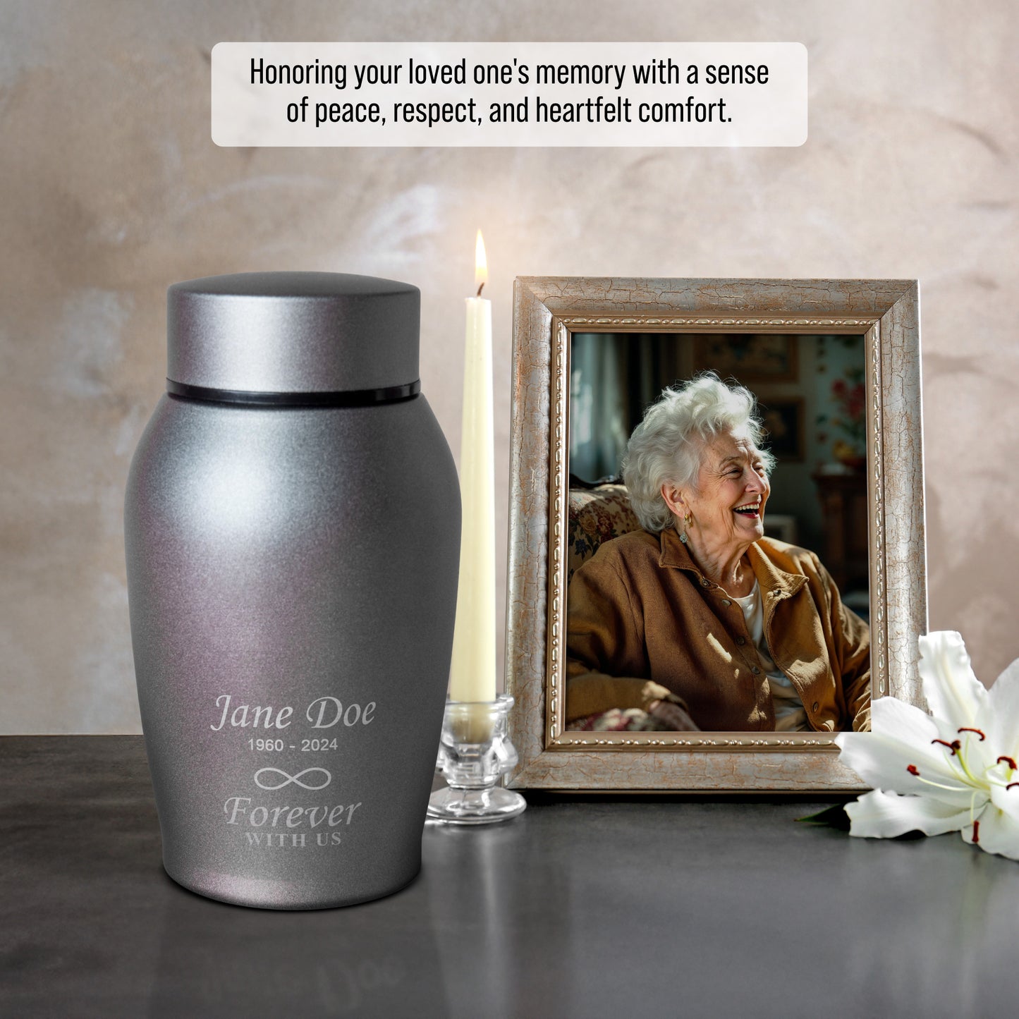 Custom Engraved Memorial Cremation Urn