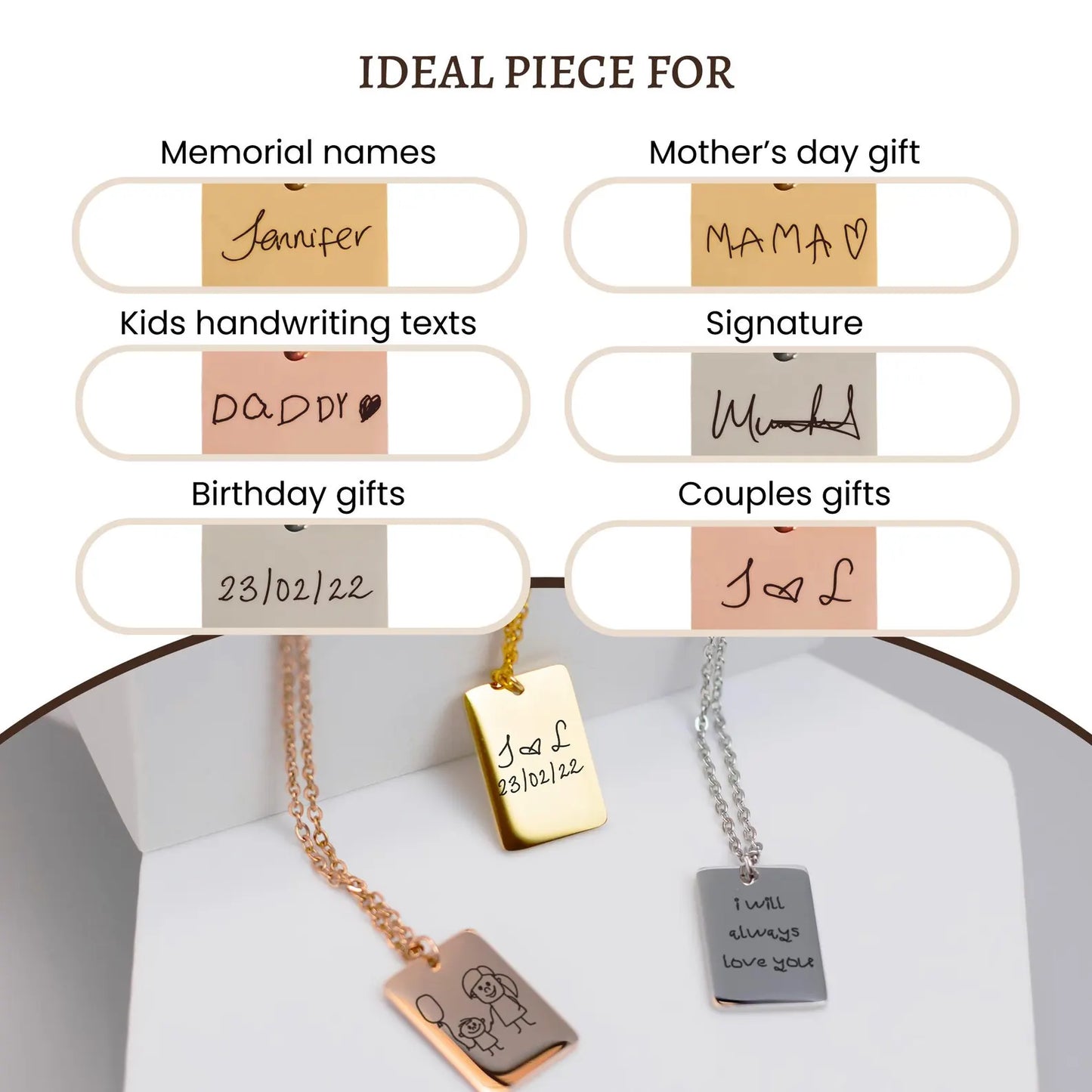 Personalized Handwriting Necklace