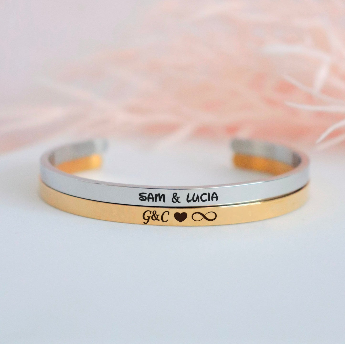Custom engraved bar coordinate bracelet