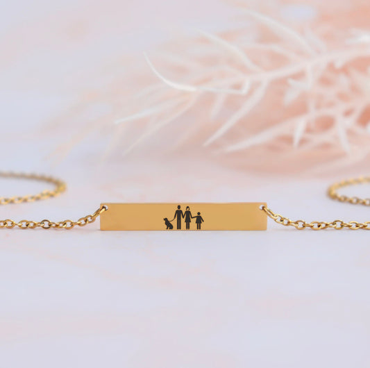 Personalized family necklace for women, custom engraved necklace for mom, new mom necklace, mother's day gift