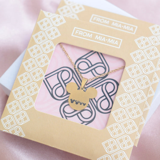 Personalized mickey mouse necklace for women, Custom disney family jewerly, mama mouse present, disney lover gift