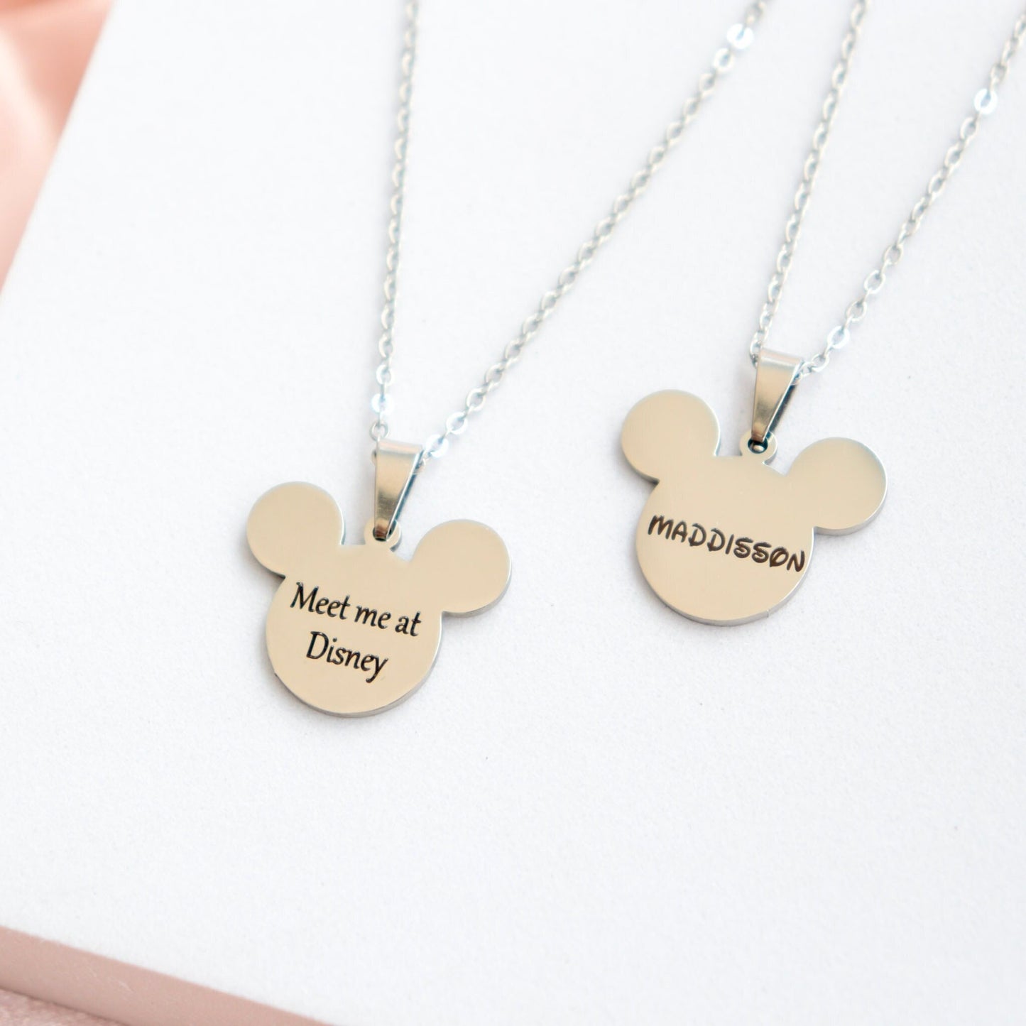 Personalized mickey mouse necklace for women, Custom disney family jewerly, mama mouse present, disney lover gift