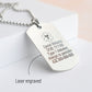 Medical ID Military Pendant Necklace