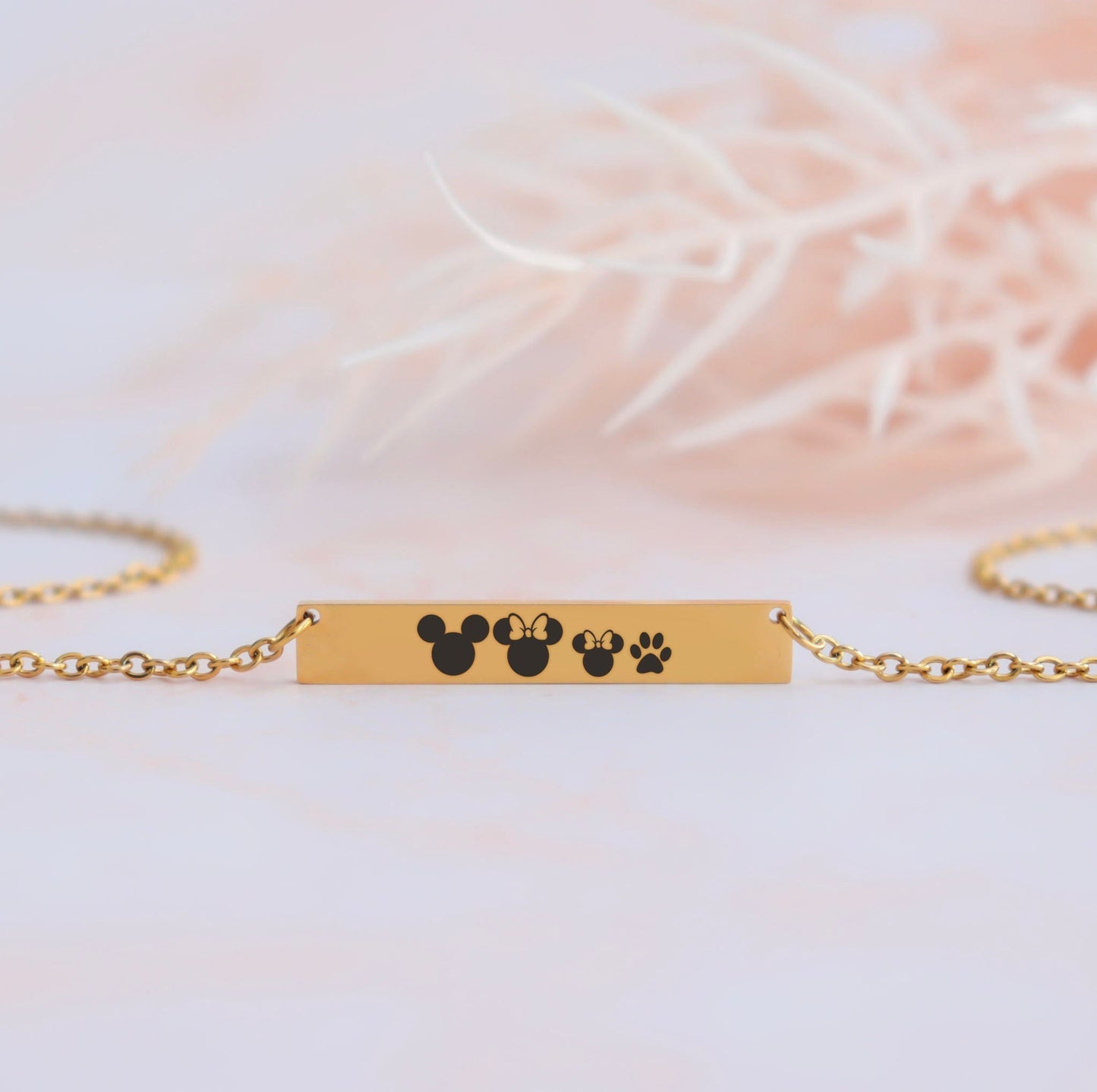 Personalized disney family necklace for women, Custom disney magic kingdom coordinates necklace, mama mouse, christmas disney lover gift