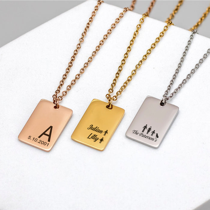 Mom Bar Necklace with Kids' Names – 4 Designs
