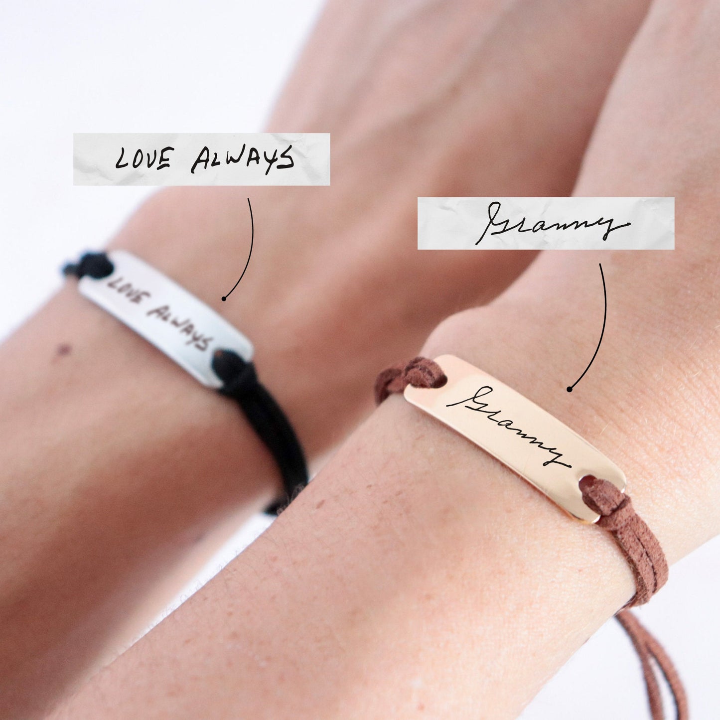 Personalized Cord Handwritten Bracelet