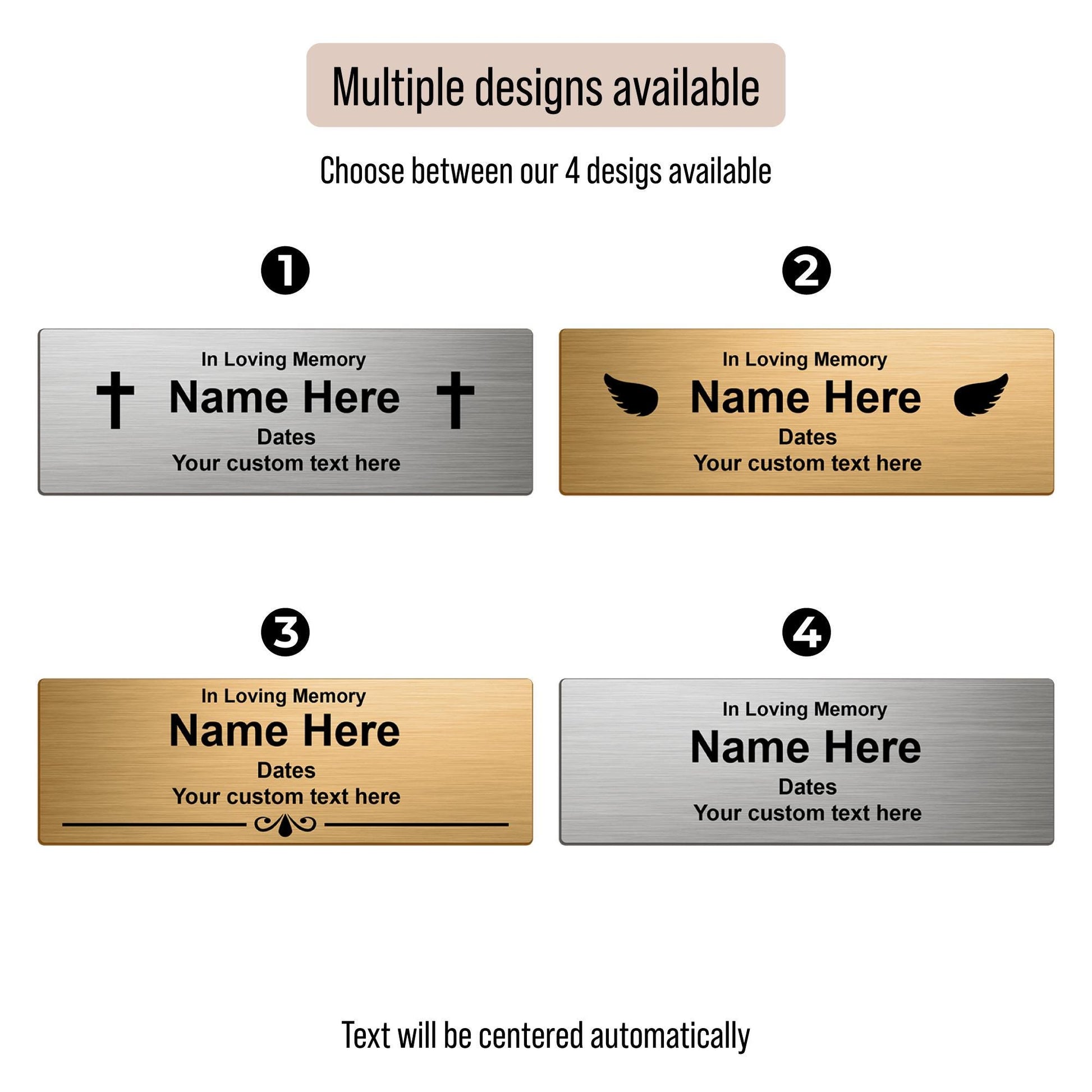 Personalized Memorial Urn Nameplate: Stainless Steel Remembrance Plaque - photo 7