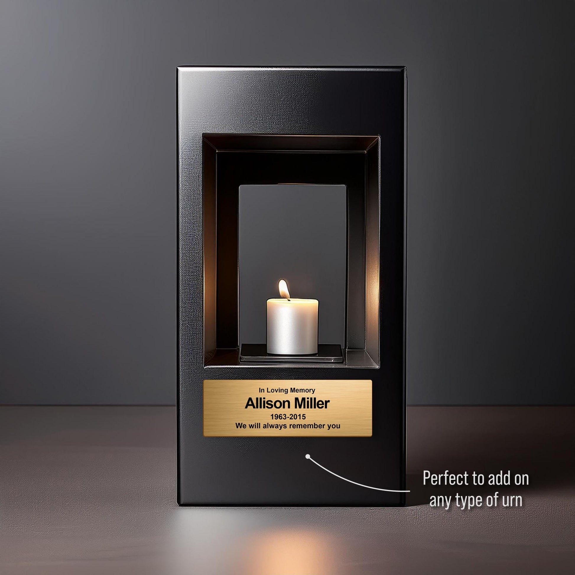 Personalized Memorial Urn Nameplate: Stainless Steel Remembrance Plaque - photo 5